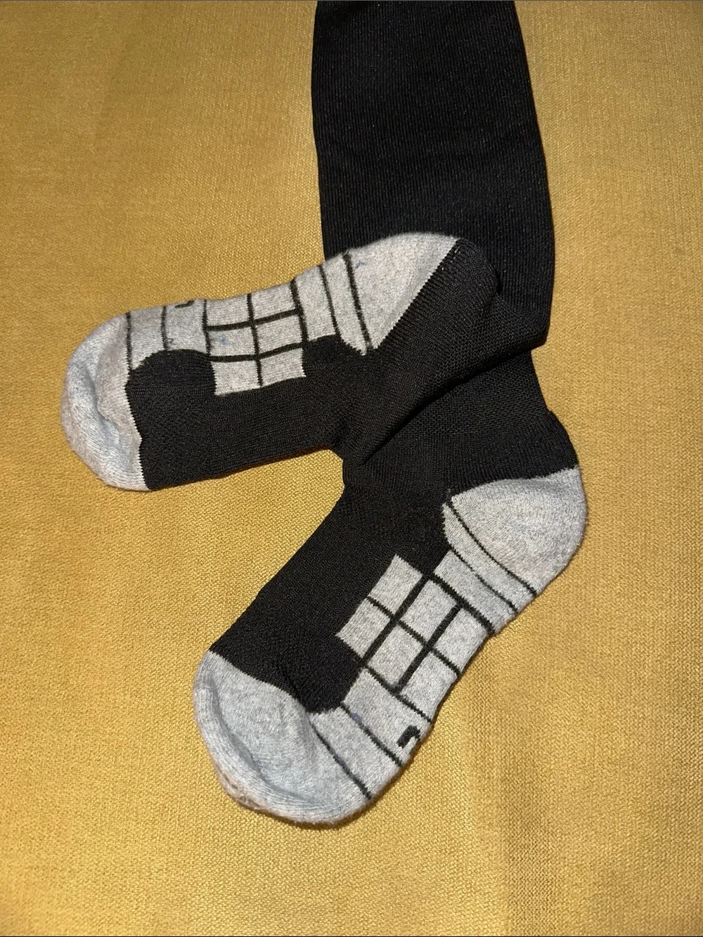 Kids Black Athletic Knee-High Socks